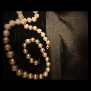 Old rare, black Mediterranean pearls hand tied